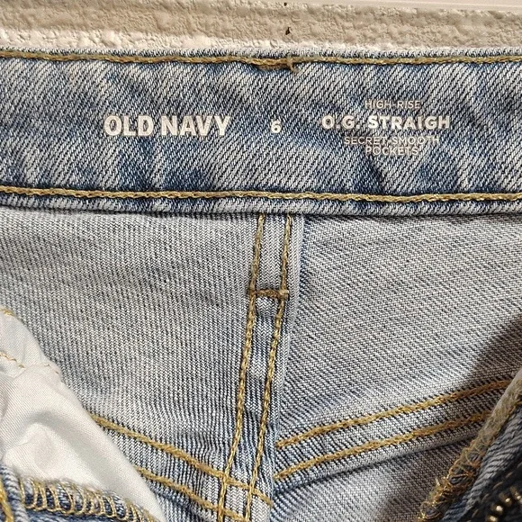 Old Navy Women's Light Blue High Rise,  O.G. Straight,  Size 6 Regular - Picture 7 of 11